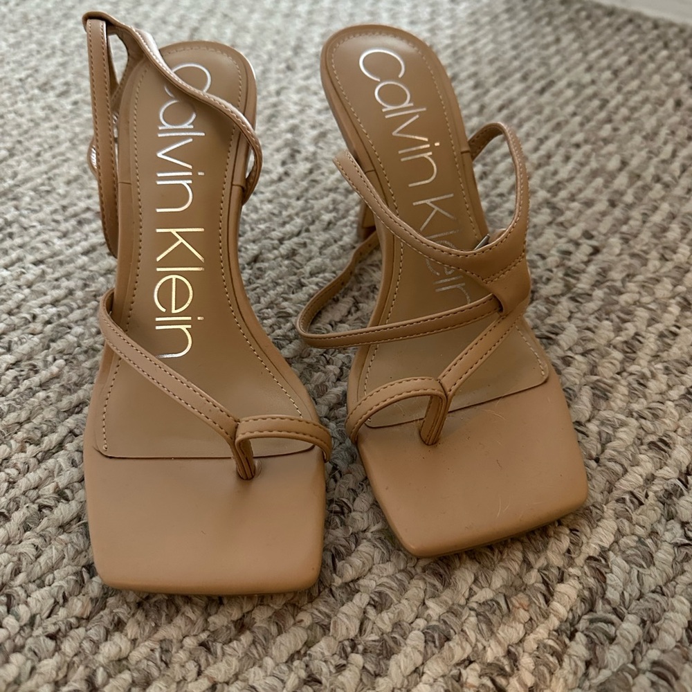 Calvin Klein nude heels